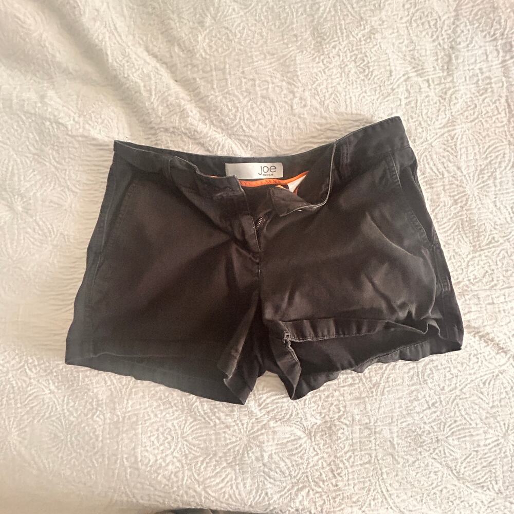 Joe's Shorts, black cotton, size 8